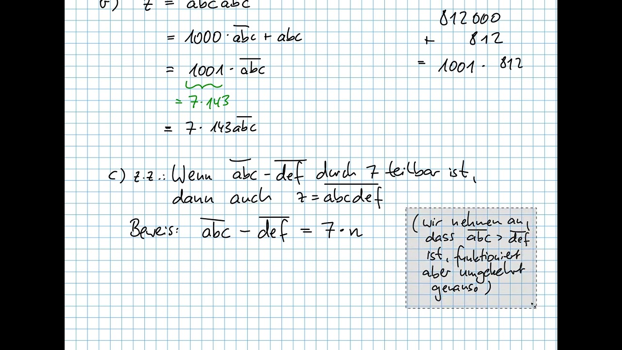 M Profilkurs 08: Teilbarkeit - Beispiellösung zu A460813