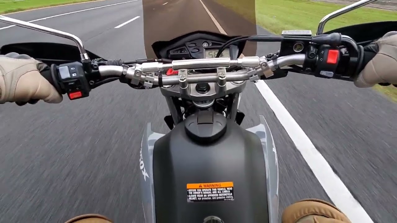 Yamaha XT250 SM wheels 16t/45t sprocket highway test 🛣 🙂🏁