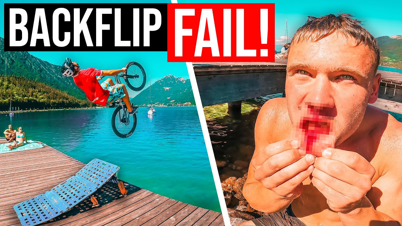 Mit FAHRRAD in SEE springen?! | BÖSE Gesichtsverletzungen & Wilde 14M Sprünge! | Achensee 🇦🇹