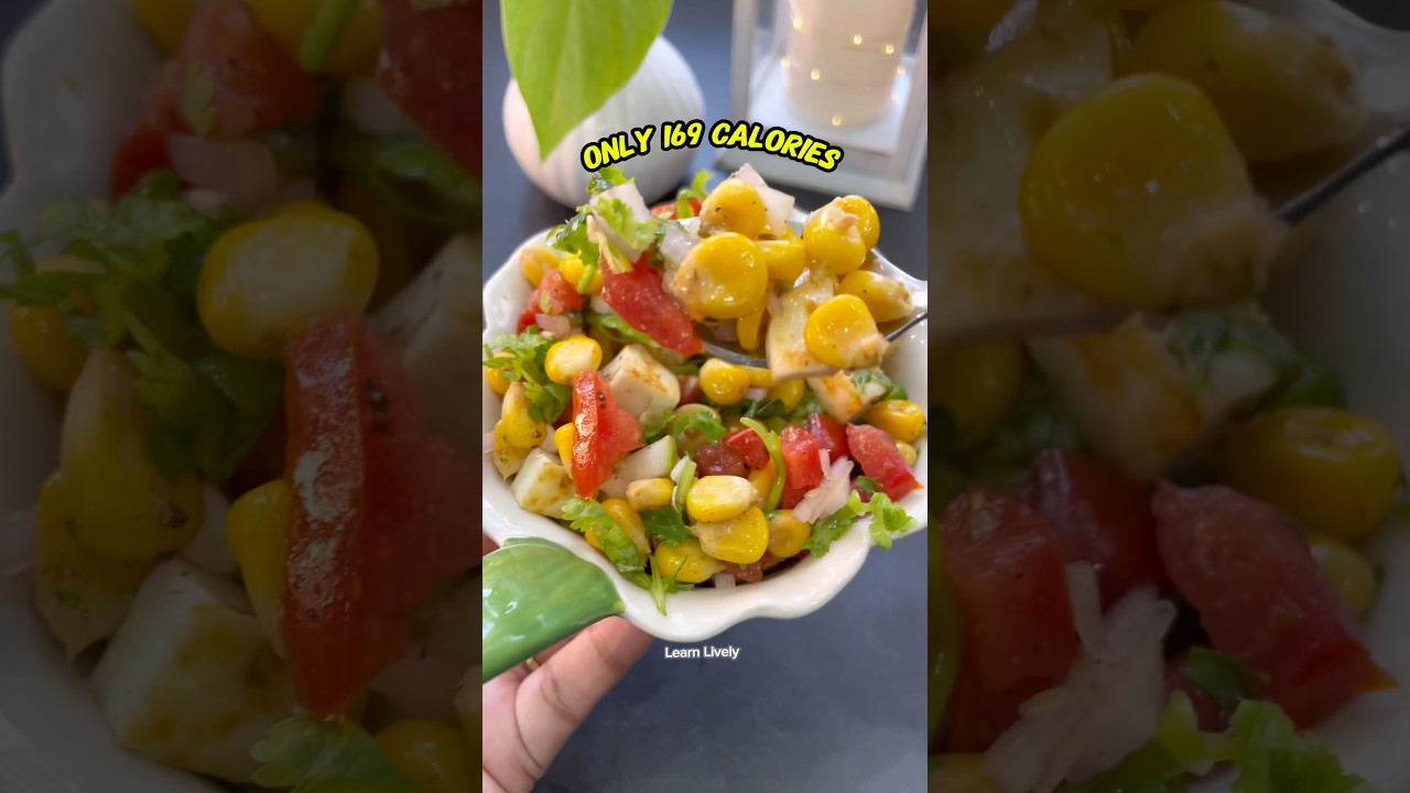 Weight loss Boiled Corn Chaat/Salad &mdash; High Protein Snacks #monsoonrecipes #sweetcornrecipes #shorts