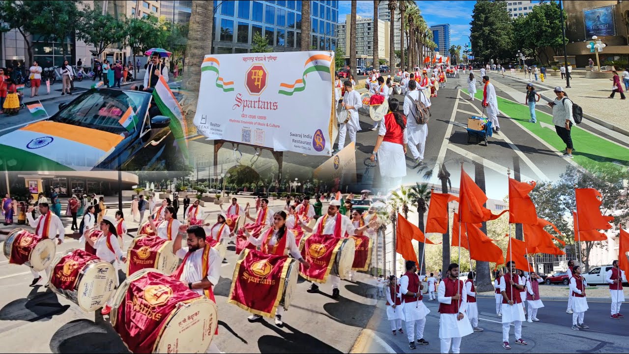 MMBA Spartans Dhol Tasha performance 2024 | Independence day Parade | San Jose California, USA