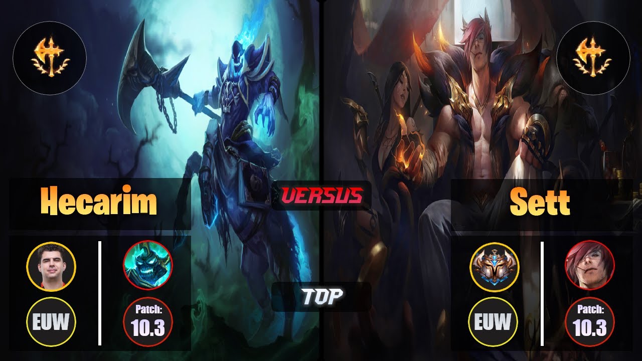 Bwipo HECARIM (Top) [Conqueror] VS SETT - Challenger EUW Patch 10.3