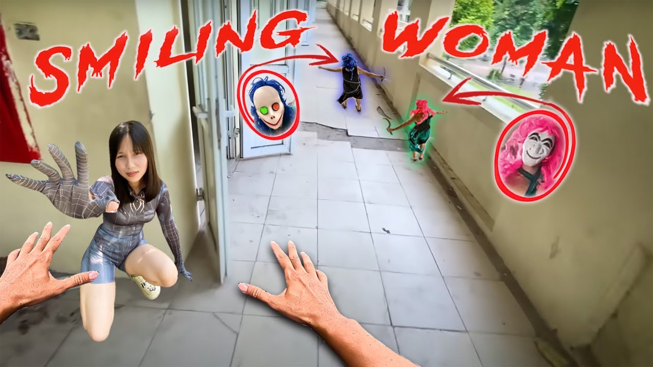 PARKOUR SPIDER-MAN vs SMILING WOMAN in ABANDONED CITY 14.0 😱 | Realistic horror POV |