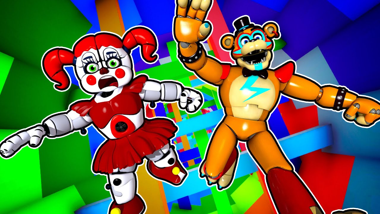 Impossible EXTREME DROPPER Difficulty with Glamrock Freddy and Circus Baby in ROBLOX