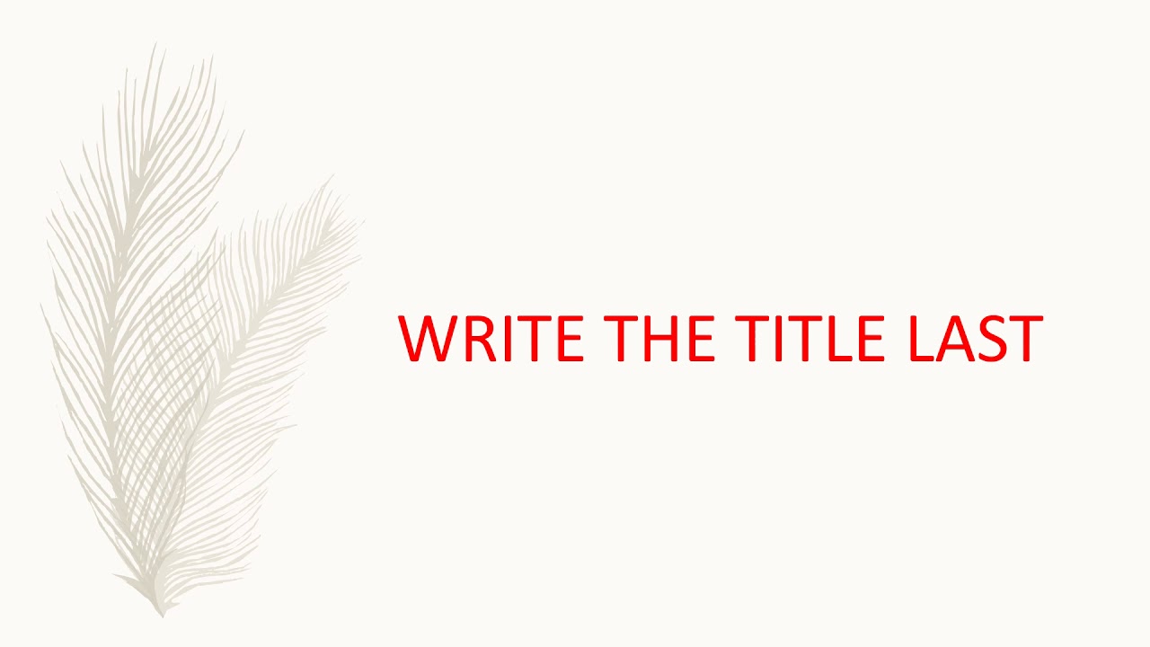 Writing the Research Proposal