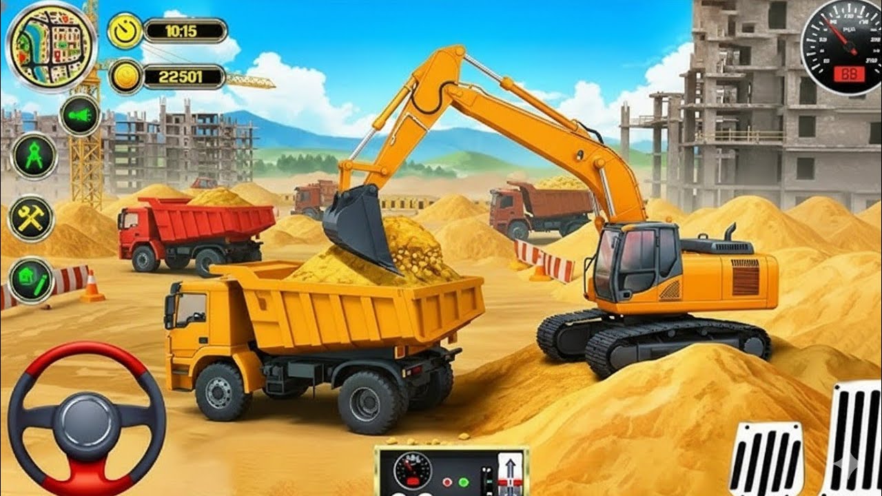 New Large City Road Construction Gameplay 🚧 | Android Gameplay