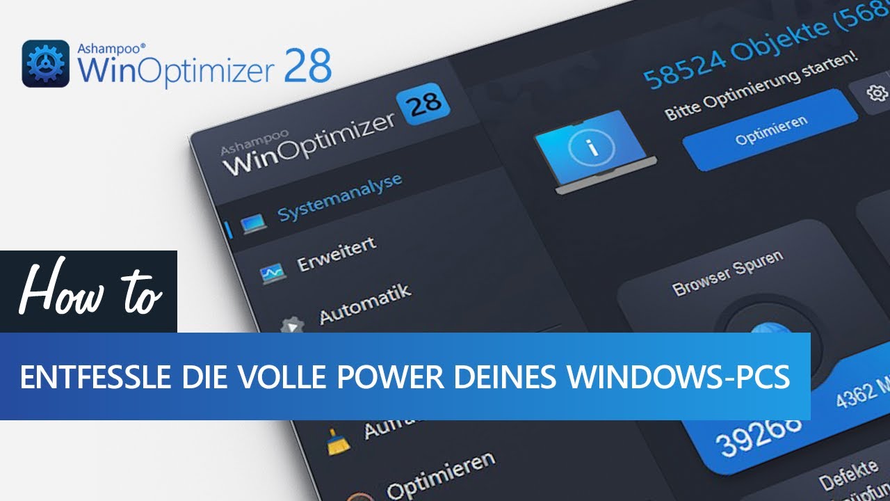 Ashampoo WinOptimizer 28 &ndash; Entfessle die volle Power deines Windows- PCs&ndash;Entdecke die neuen Features
