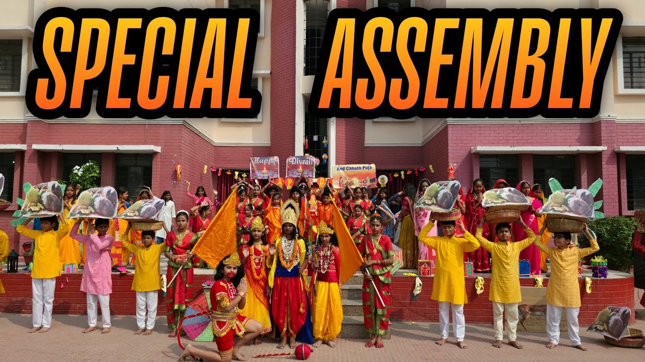 Spreading light, joy, and devotion—Special Assembly on Diwali and Chhath at HVS Bhagalpur.