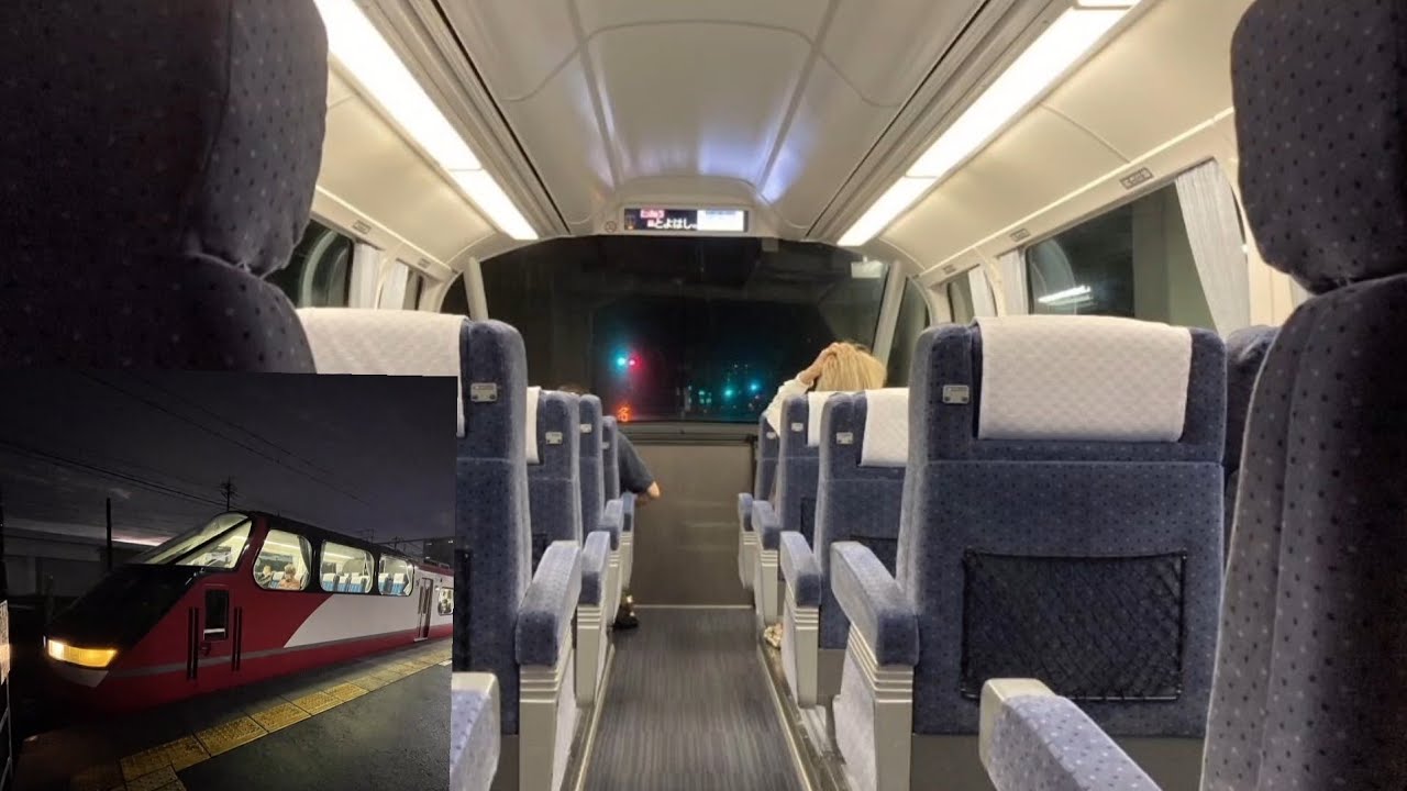 [Front view] Nagoya Railway (Meitetsu) Rapid Express at night. Meitetsu Gifu → Toyohashi