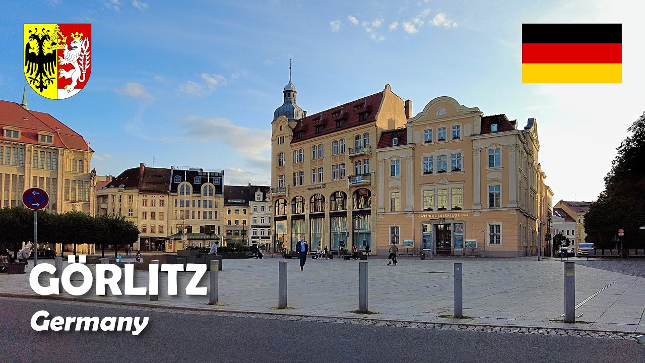 Görlitz, Germany. A walk in the city center. 4K