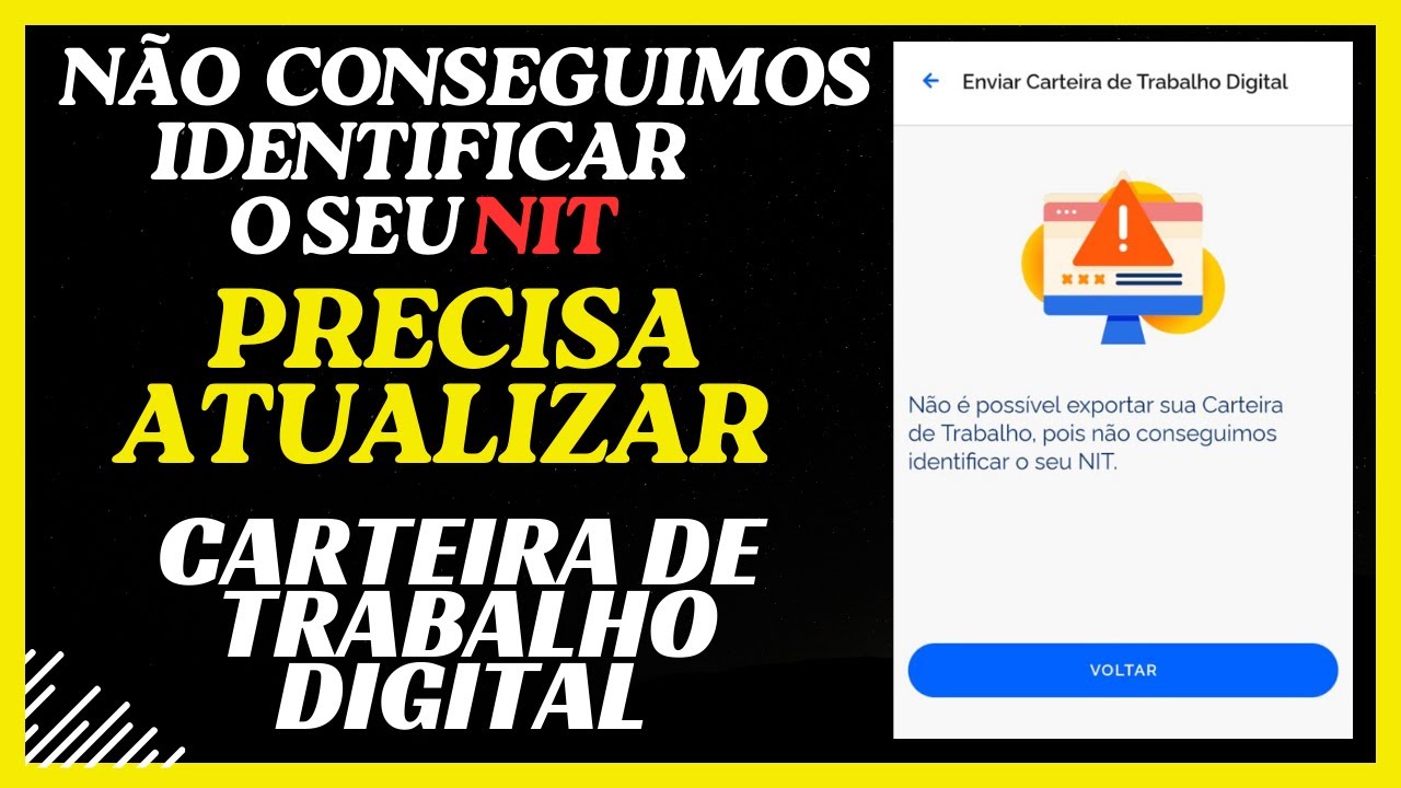CARTEIRA DE TRABALHO DIGITAL NÃO FOI POSSÍVEL IDENTIFICAR SEU NIT