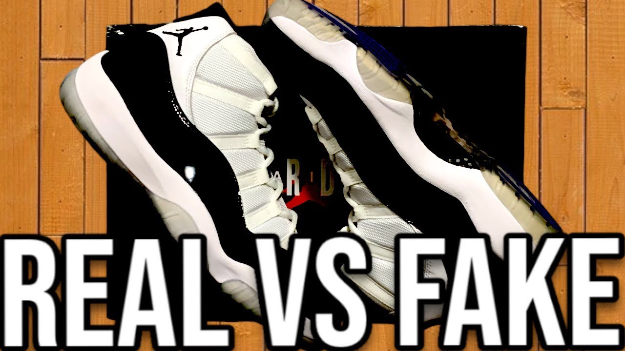 Настоящие Jordan 11 «Concord» против поддельных. Ужасно хороши!!! (Не дайте себя обмануть) #nike ...