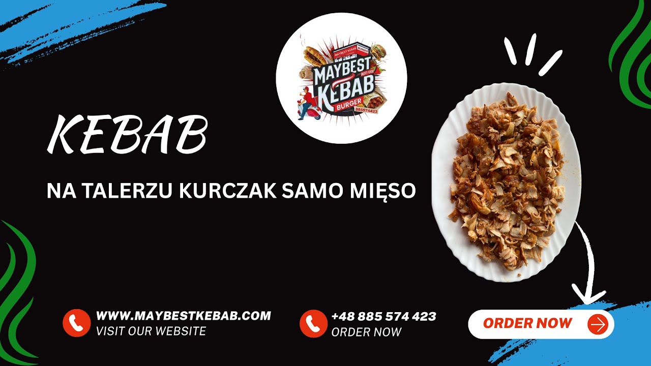 KEBAB NA TALERZU KURCZAK SAMO MIĘSO