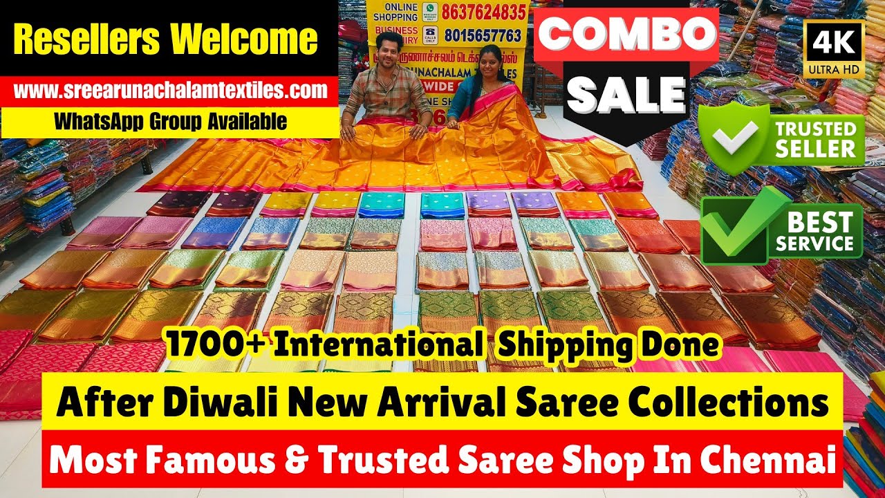 ➡️💥 Best Saree Shop In Chennai 💥 Sree Arunachalam Textiles Vannarapettai | Priya just know fashion