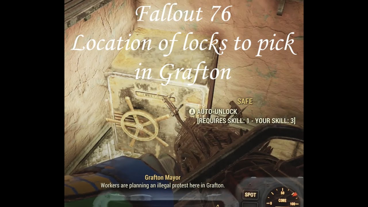 Fallout 76 - Location of 8 Locks to Picklock in Grafton for Daily Challenge
