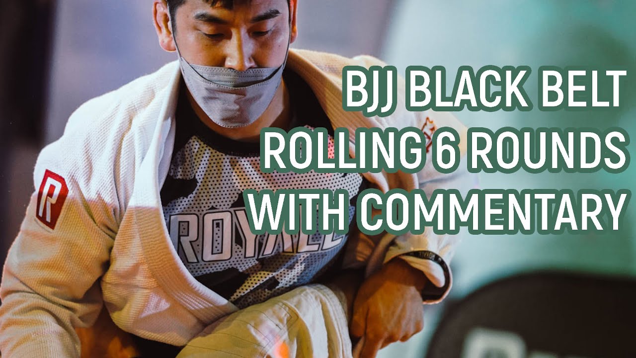 BJJ Black Belt Rolling 6 rounds with commentary