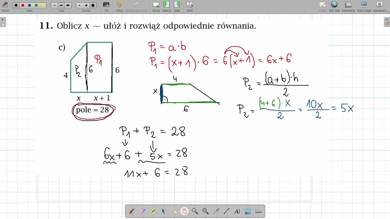 Równania - część 3 - układanie i rozwiązywanie równań, ZADANIA TEKSTOWE, klasa 8