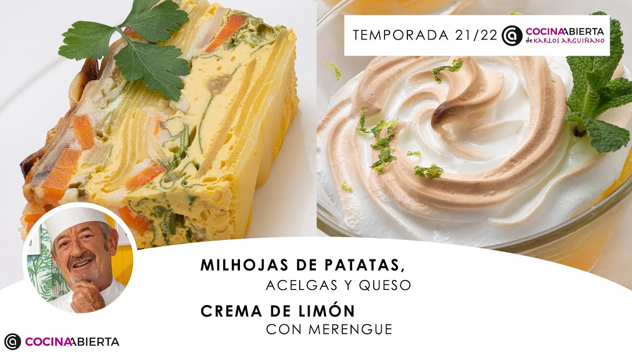 MILHOJAS de patatas, acelgas y queso 🥔 🧀 CREMA de LIMÓN 🍋 Cocina Abierta de Karlos Arguiñano