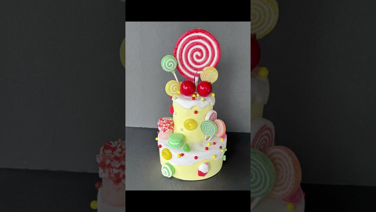 #wreathmaking #diy #flowers #eastercake #wreathdecor #fakecake #fauxsweets #fauxdesserts #fakebake