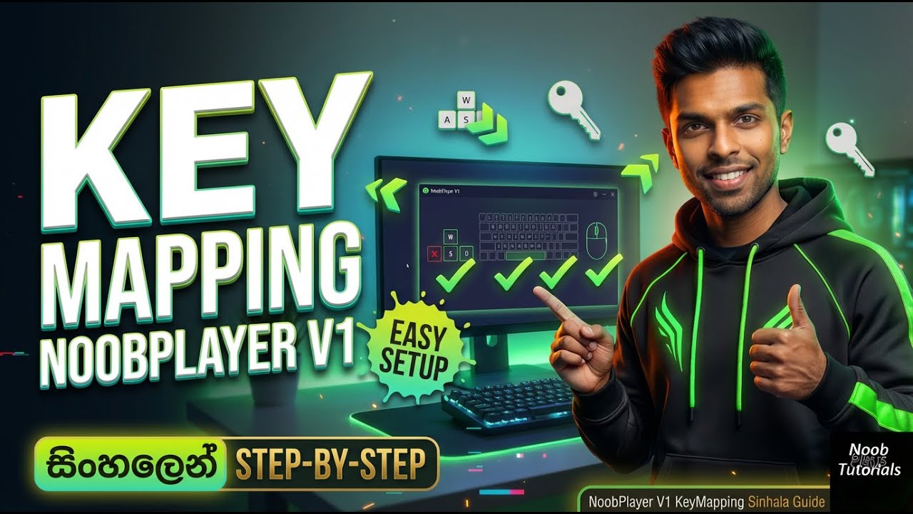 NoobPlayer V1 එකේ KeyMapping හදමු. | How to Fix Freefire all KeyMapping Errors in NoobPlayer