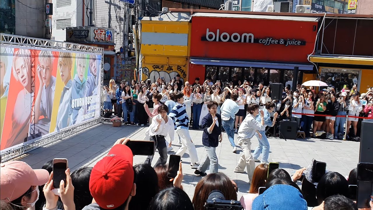 [STREET ARTIST] 8TURN, KPOP BOYGROUP. SINCHON BUSKING. 240427.