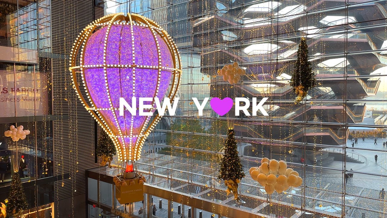 [4K]🇺🇸Рождество в Нью-Йорке: Hudson Yards, Macy's и Bergdorf Goodman, обед в ресторане Milos, ноябрь