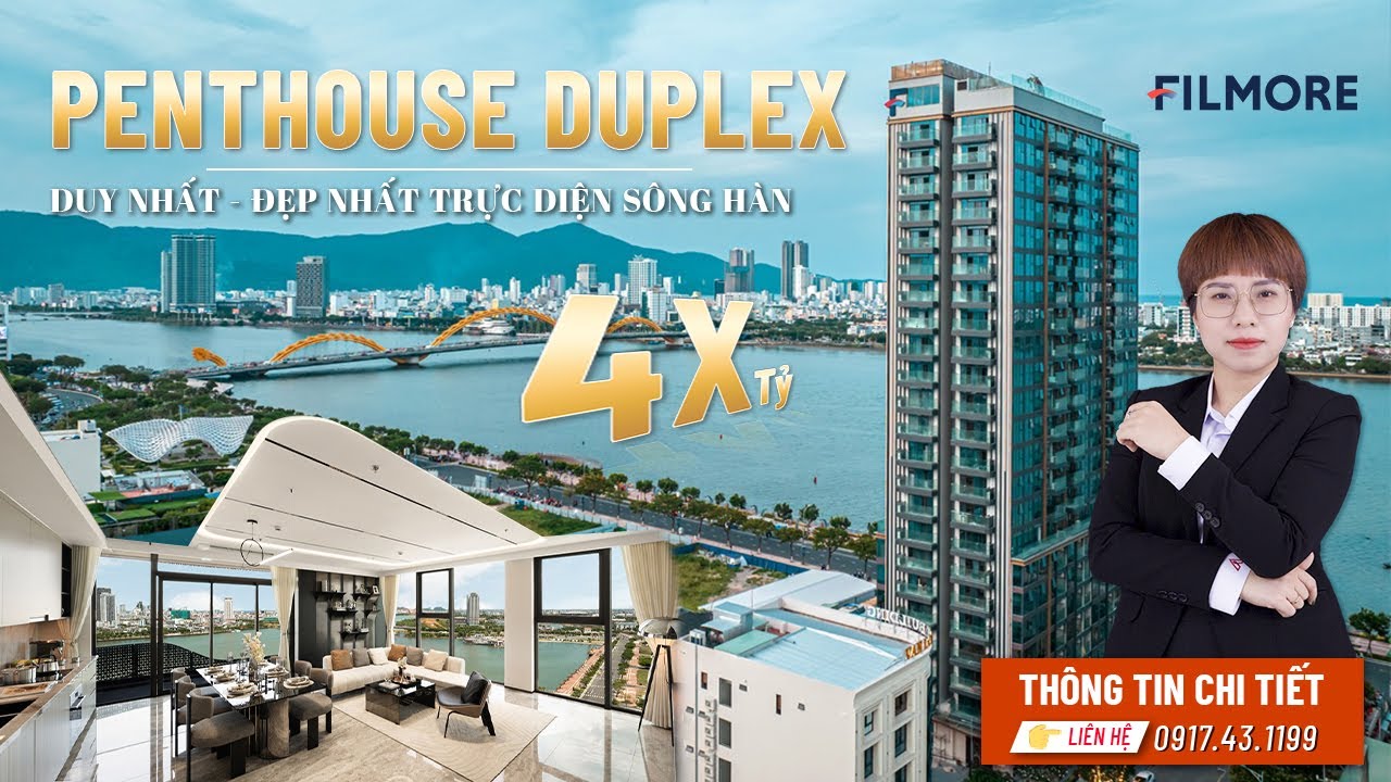 Penthouse Duplex duy nhất - đẹp nhất trực diện sông Hàn |The Filmore DaNang