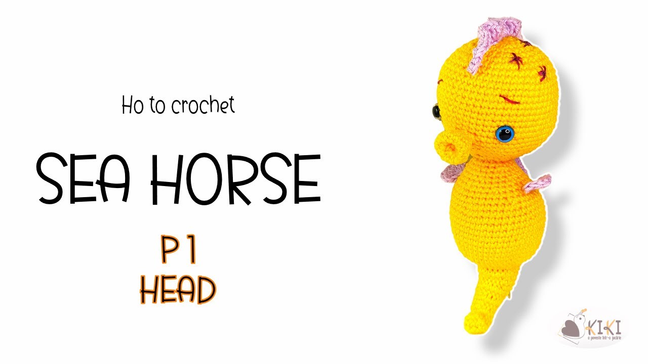 How to crochet seahorse-P1(Head)