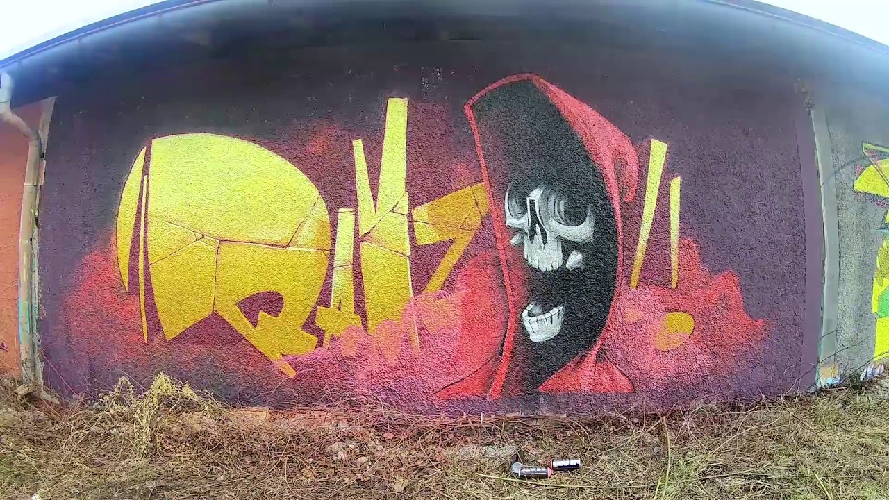 Speed painting video of AZRAM, amazing lettering and puppet