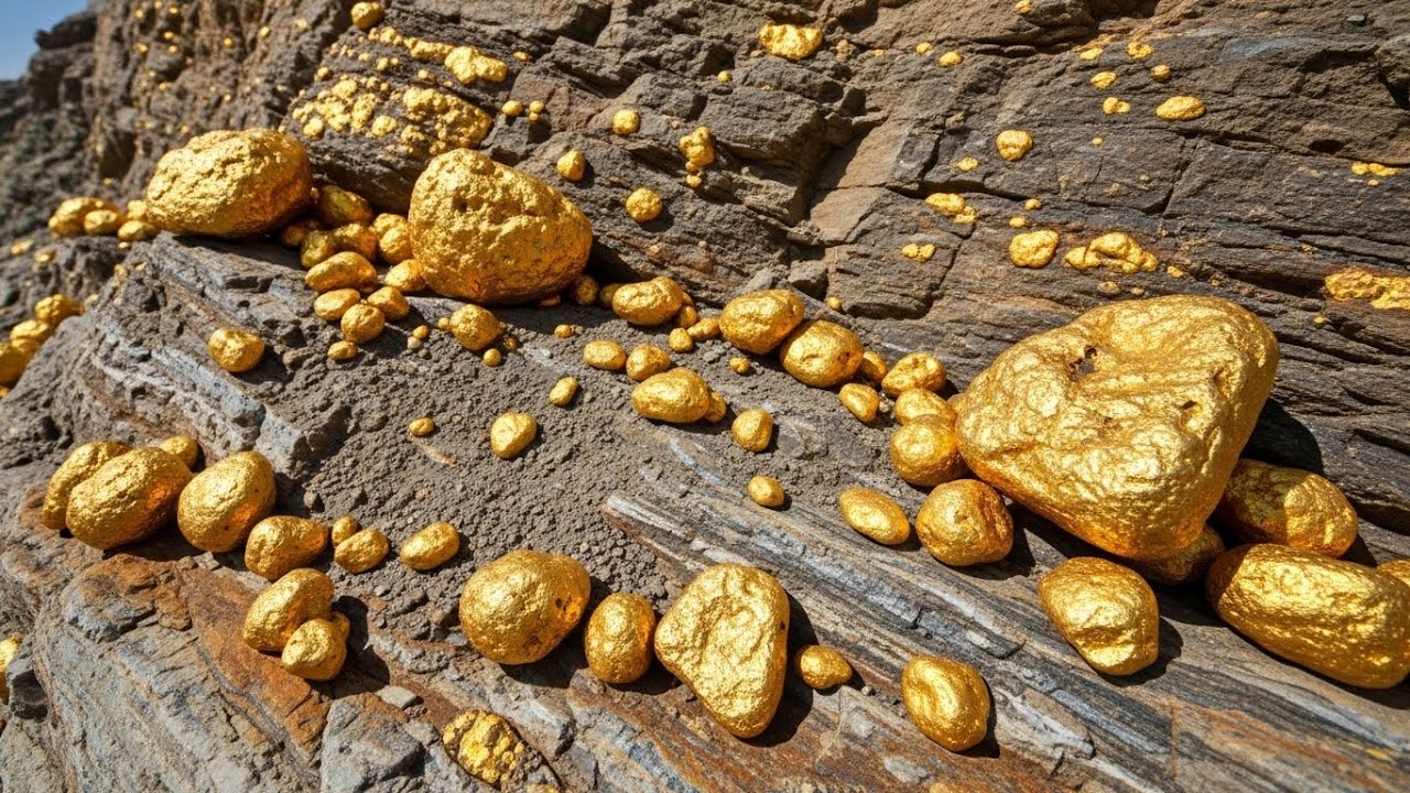 Wow 10000 years a go of treasure mountain, Now found digging a lot of gold 