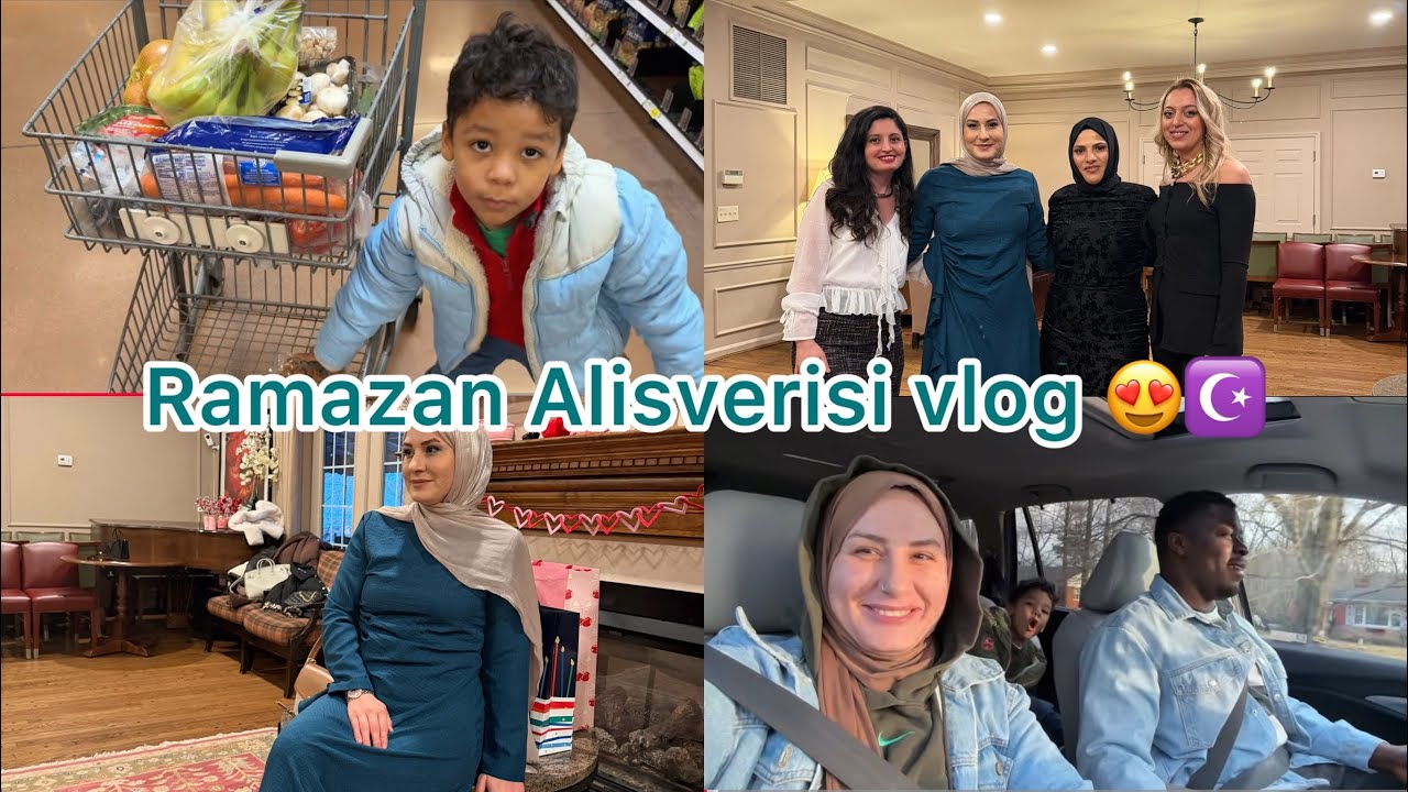 RAMAZAN ALIŞVERİŞİ YAPIYORUZ  ☪️ Arkadaşımın Doğum Günü Partisine Gittim 🎂🎊🎁 Günlük Vlog 