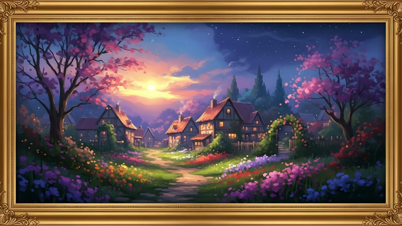 🪻🌺 Framed Squirrel Eating – 4K Art TV Wallpaper | 2 Hour Beautiful Painting Frame for Smart TV