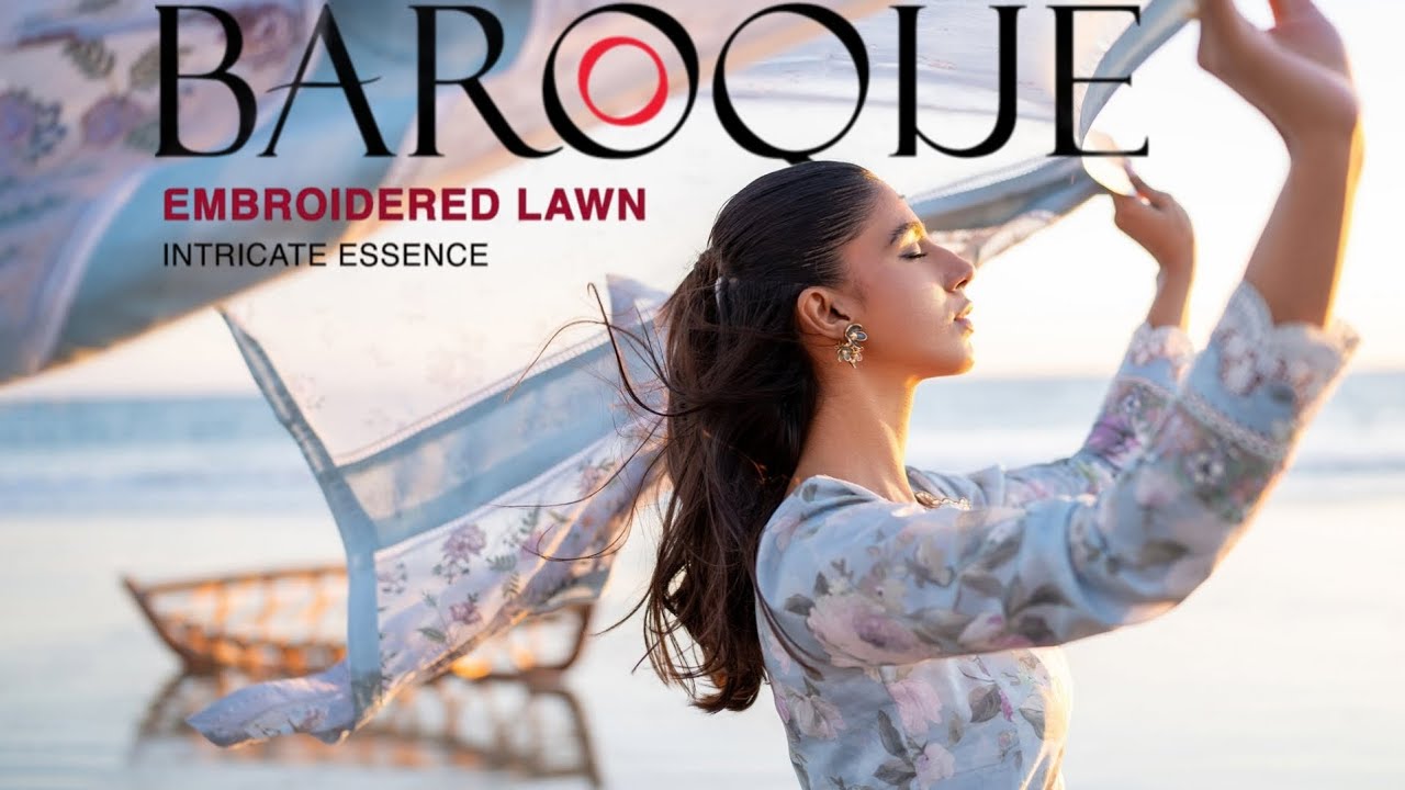 Baroque Summer Lawn Unstitched Collection'25 | Baroque Embroidered & Printed Lawn Collection 2025