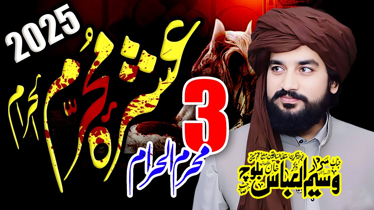 Zakir Waseem Abbas Baloch Majlis 3 Muharram 2025 Raiza e Najaf Qila Bhattian