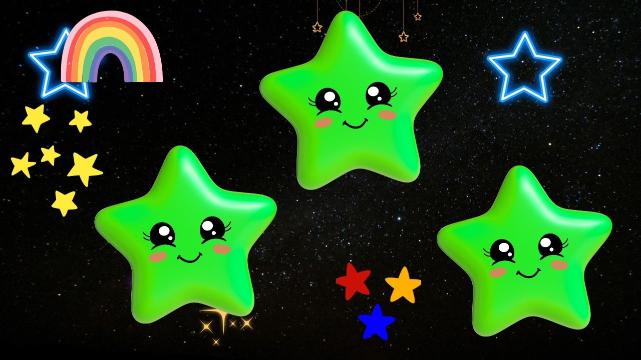 «Мерцай, мерцай, маленькая звёздочка» 🌟 Супер милая, весёлая детская песенка/подпевайте вместе с ...