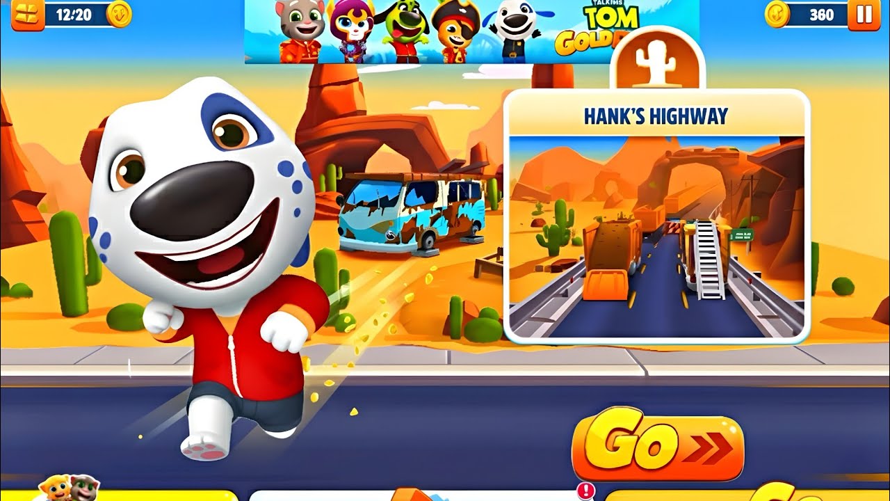 Talking Tom Gold Run Android Gameplay - Cowboy Raccoon vs Strange World Full Screen gameplay 