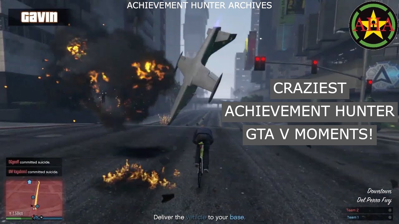 4 HOURS OF ACHIEVEMENT HUNTER'S BEST GTA V - AHASTA LA VISTA, KAMIKAZE, TITAN VS DUMP AND MORE!