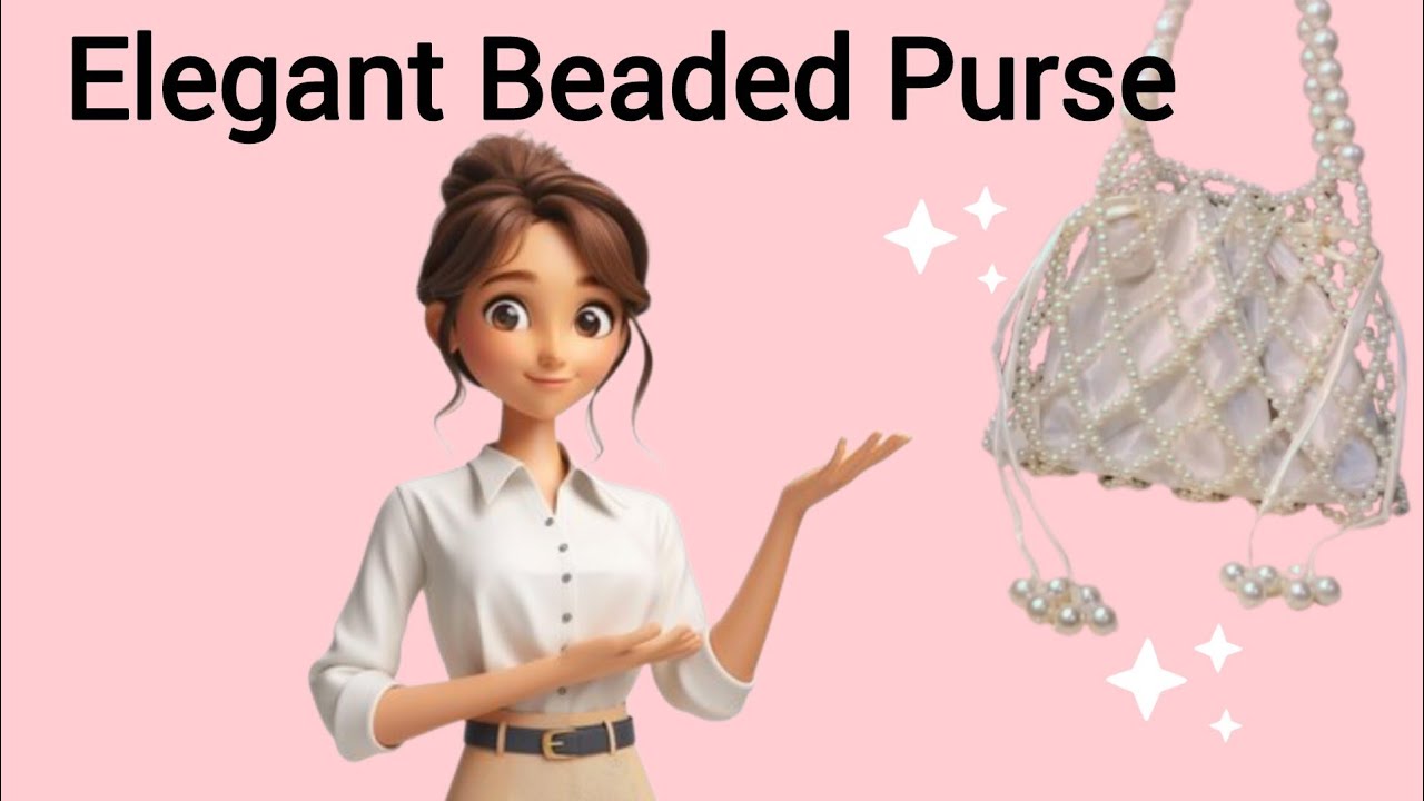 DIY Pearl Beaded Bag 👜✨ | Handmade Stylish Purse | Easy Beaded Craft Idea