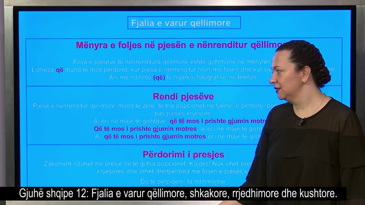 Gjuhë shqipe dhe Letërsi 12 - Fjalia e varur qëllimore, shkakore, rrjedhimore dhe kushtore.