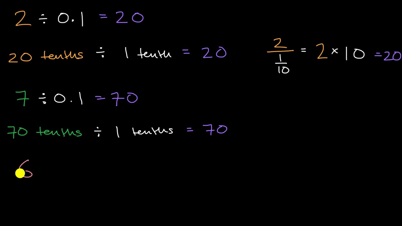 Dividing by 0.1 and 0.01