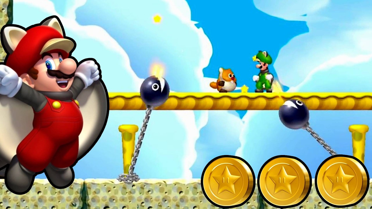 TODAS las MONEDAS ESTRELLA de La Madriguera de las Ardillenitas En New Super Mario Bros u. Deluxe