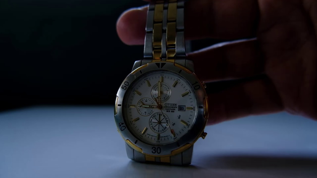 How To Works Alarm For Citizen Chronograph Sapphire WR 100 - 6870 Wristwatch