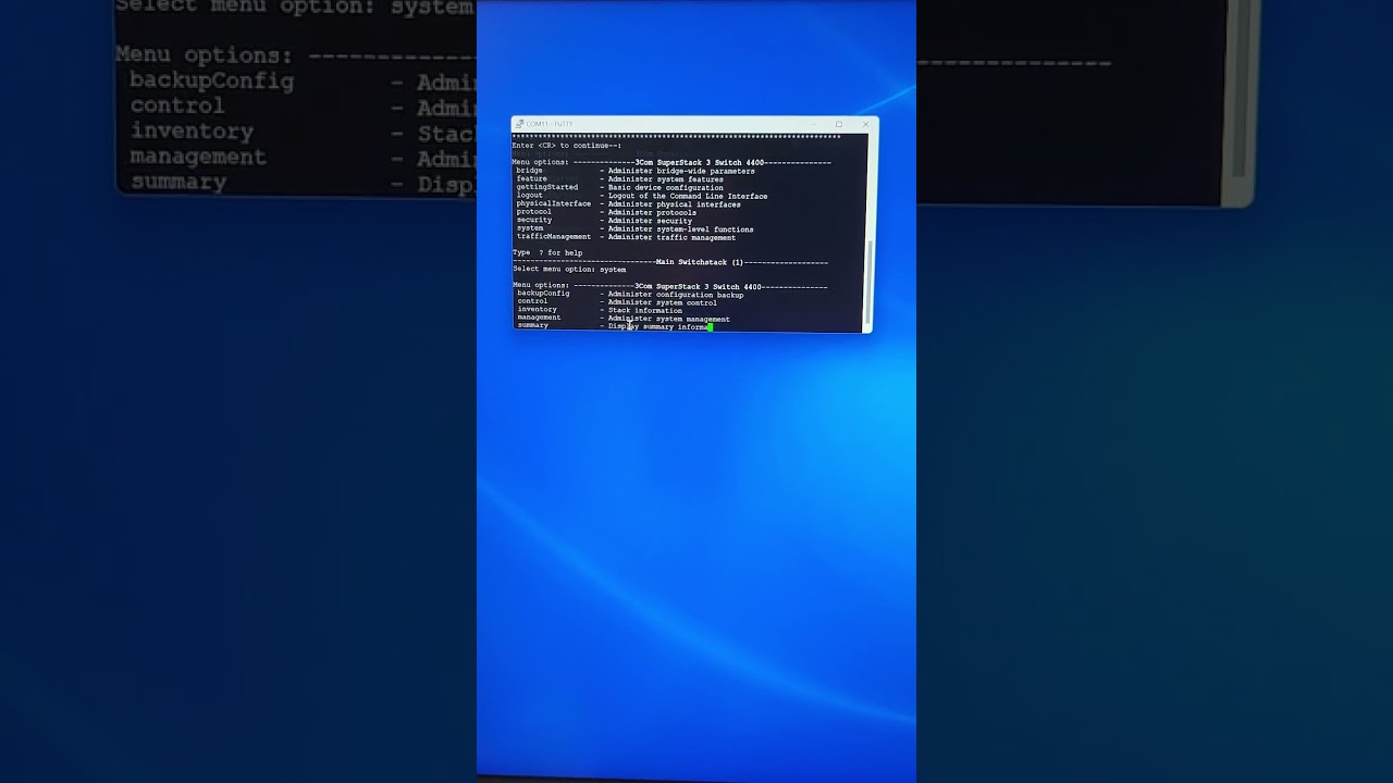 How to factory reset 3COM 4200G switchs