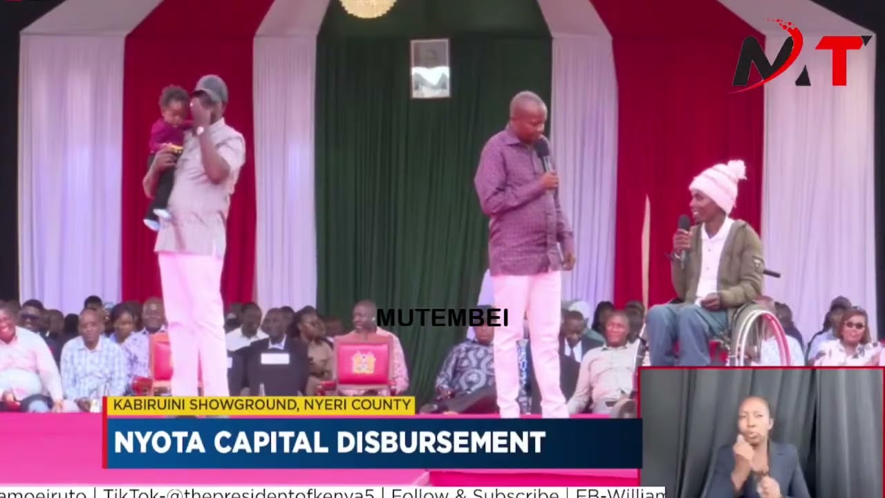 RUTO FUN MOMENTS AS HE HOLD A BABY IN NYERI AND DENY TO GO BACK TO HER MOTHER!!