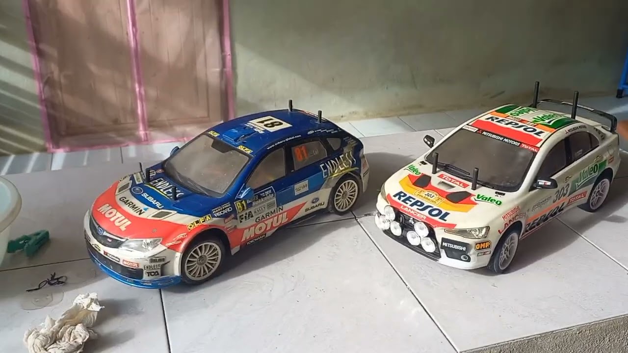 Tamiya XV01/TT01 Rally Cars   Night Driving