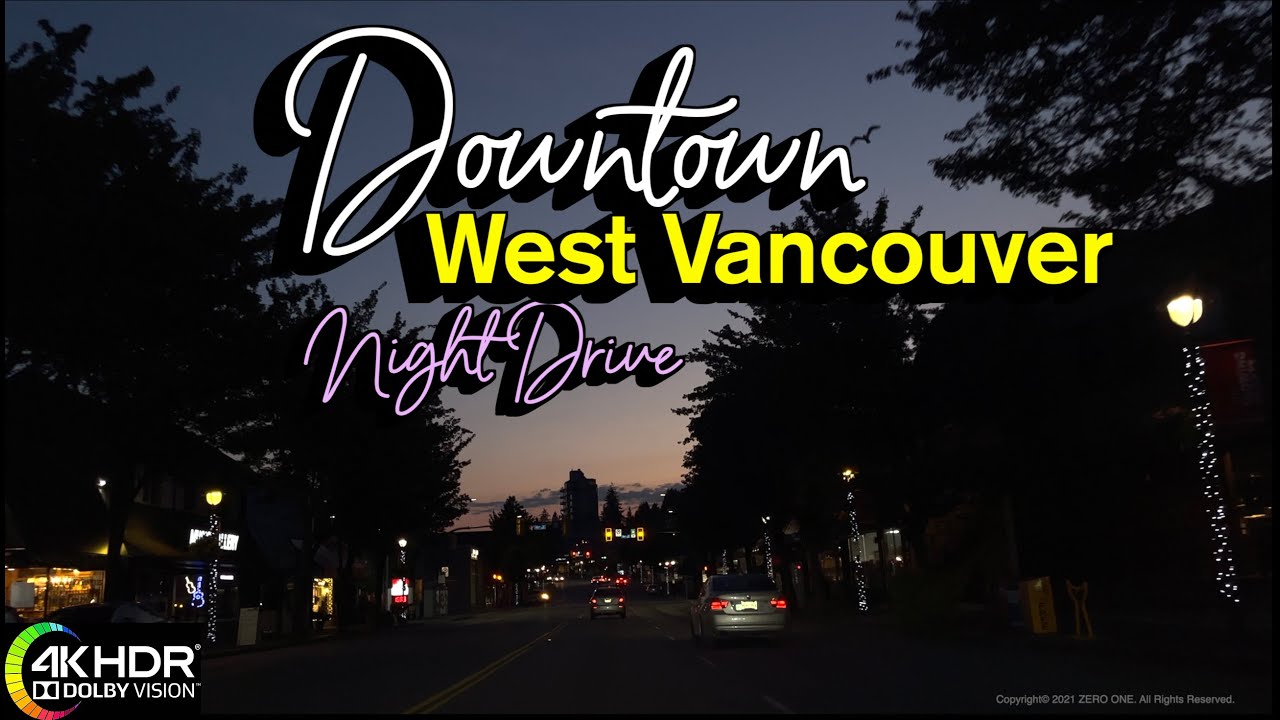 West Vancouver Summer Night Drive 🇨🇦 BC, Canada, Virtual Driving Tour, 4K HDR 60fps