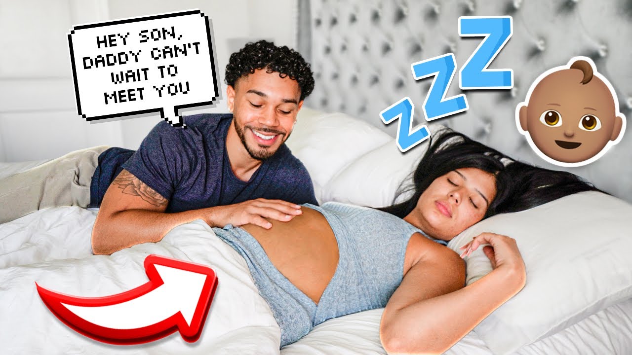 Talking To Our Unborn Child To See How My Wife Reacts *CUTEST REACTION*