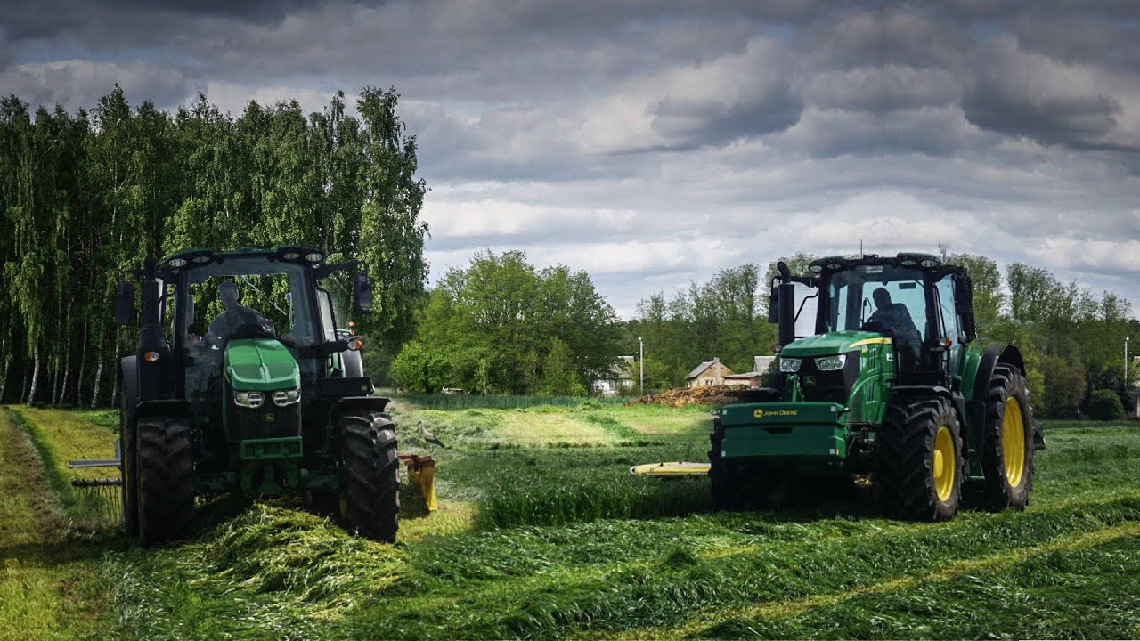 🇵🇱Koszenie trawy I Zgrabianie 2025🔥Nowy Nabytek!🔥2x John Deere🔥Gr Chajduk