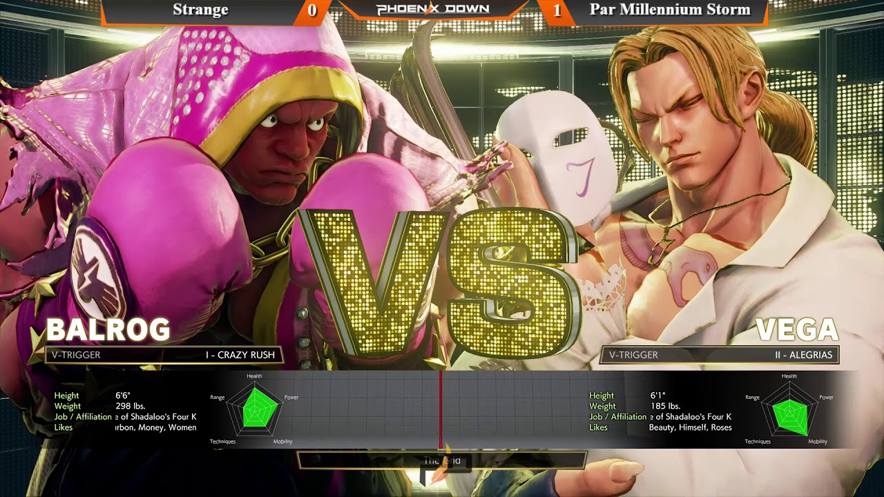 Phoenix Down #28 SFV Round Robin Round 1. Par Millennium Storm (Vega) vs Strange (Guile/Balrog)