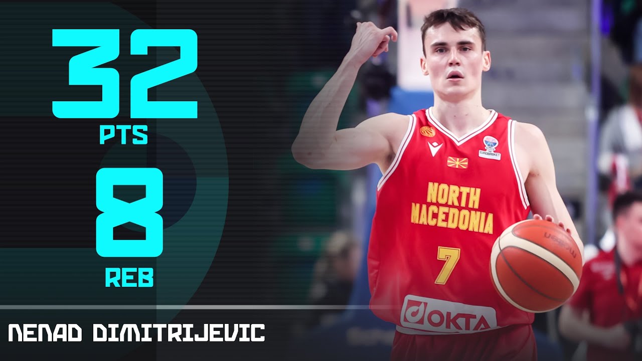 Nenad Dimitrijevic (32 PTS) | Top Performer | MKD vs POL | FIBA EuroBasket 2025 Qualifiers